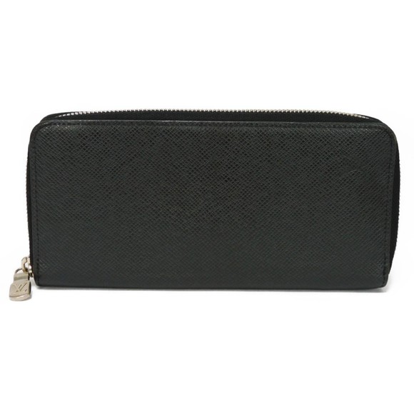 LOUIS VUITTON Other - LOUIS VUITTON Long Wallet Zippy Vertical LV Logo Black New Round Zipper Taiga...
